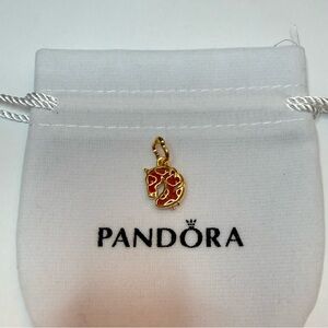 Pandora Red Fire Horse Murano Glass Dangle Charm